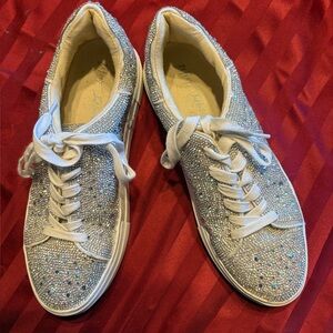 Betsey Johnson Faux Rinestone Sneakers